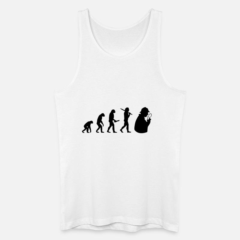 sherlock holmes evolution progress development - Men’s Organic Tank Top - white