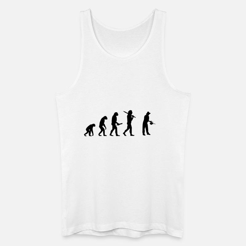 gaertner evolution progress development - Men’s Organic Tank Top - white