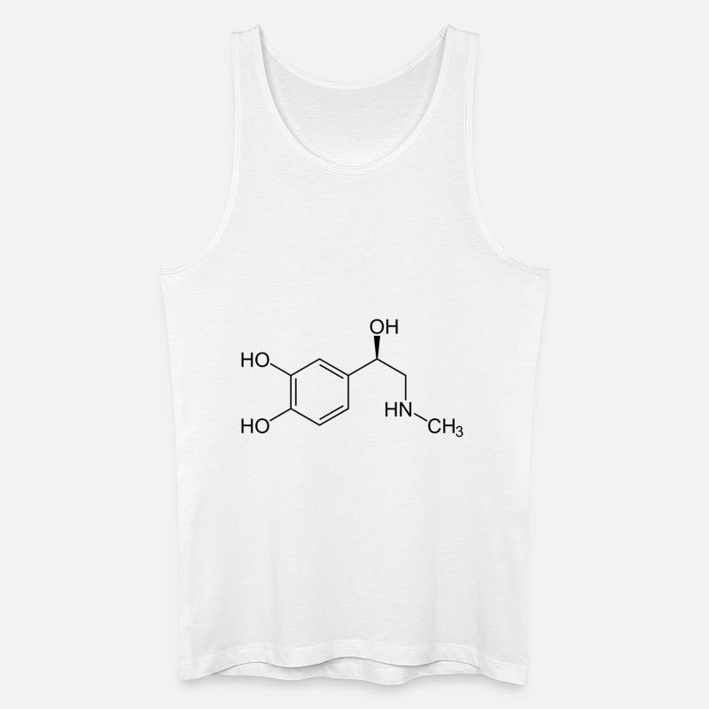 Adrenalin Strukturformel - Männer Bio Tank Top - Weiß