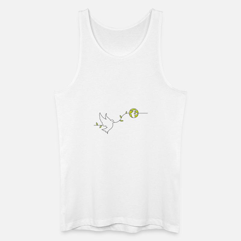 Peace - Männer Bio Tank Top - Weiß