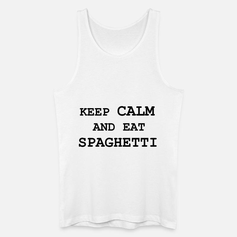 Spaghetti - Männer Bio Tank Top - Weiß