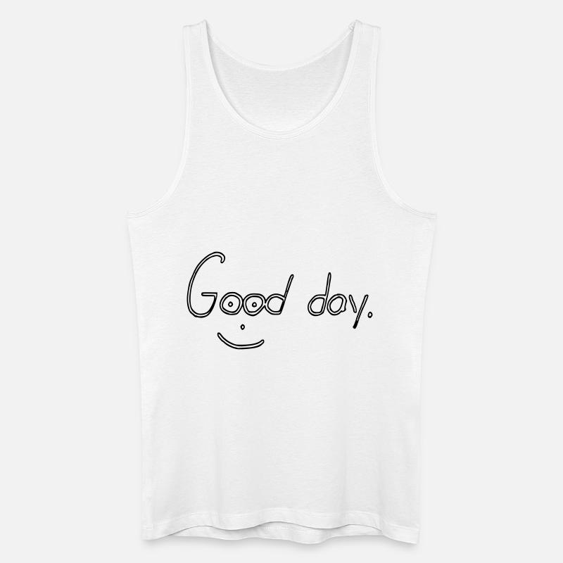 Good day with smiley - Männer Bio Tank Top - Weiß
