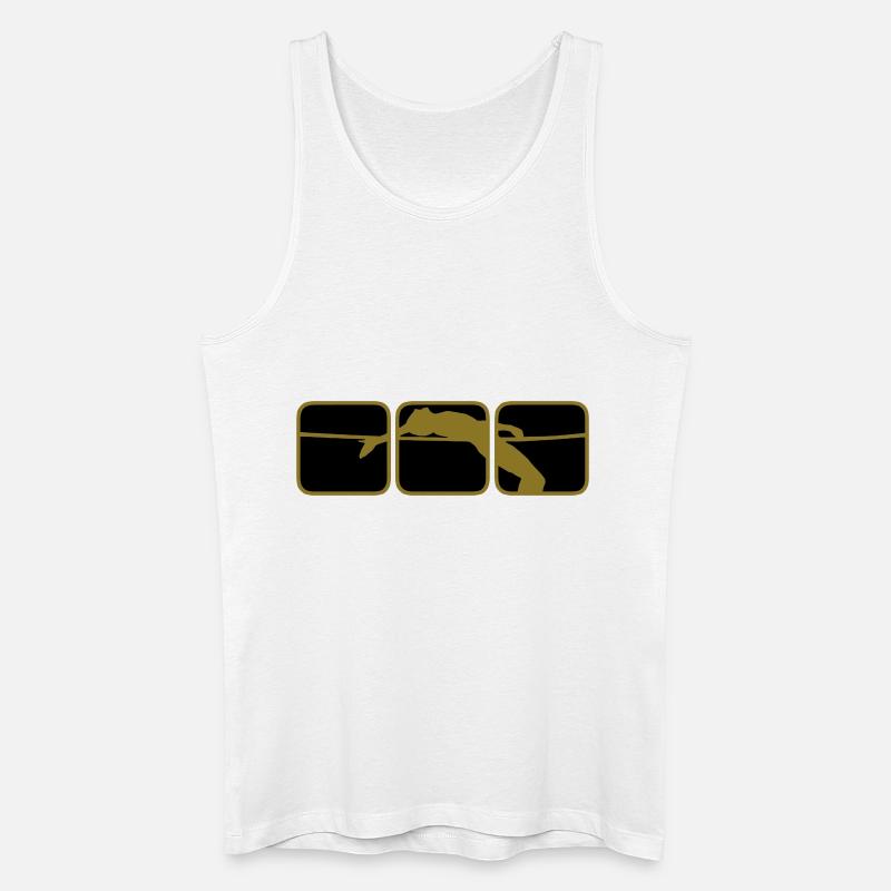 hochsprung 1 - Männer Bio Tank Top - Weiß