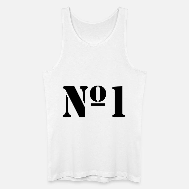 Nummer 1 - Männer Bio Tank Top - Weiß