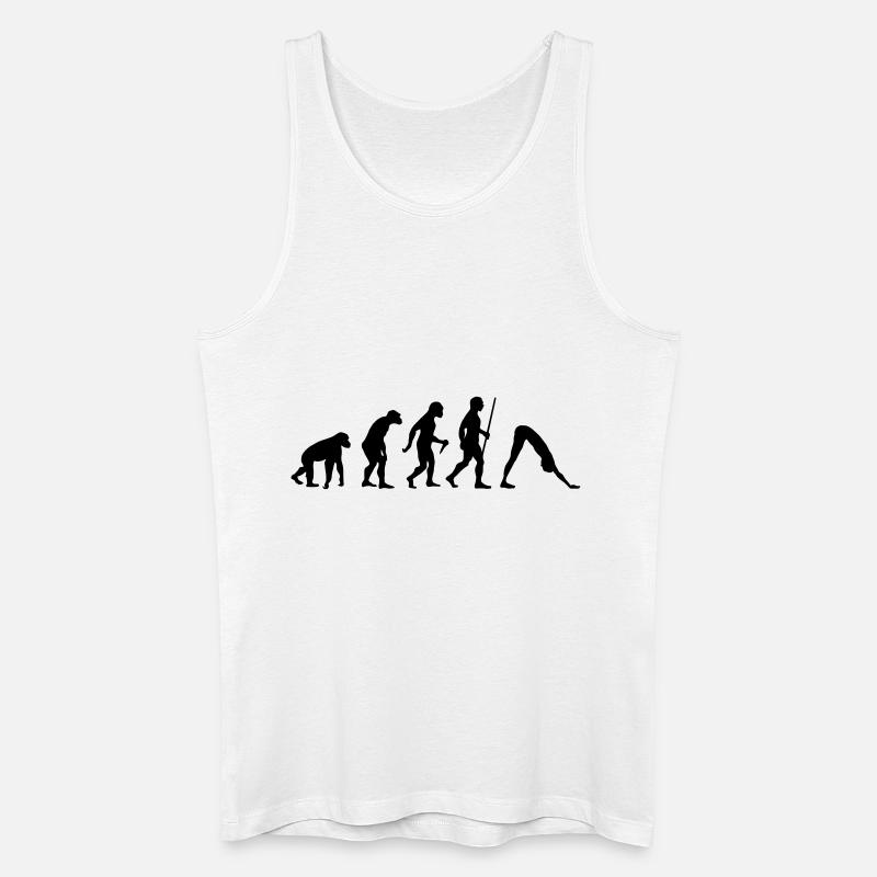 Evolution - Yoga - Männer Bio Tank Top - Weiß