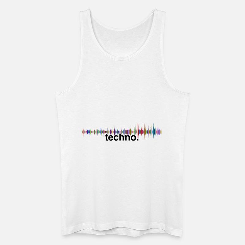 techno - Männer Bio Tank Top - Weiß