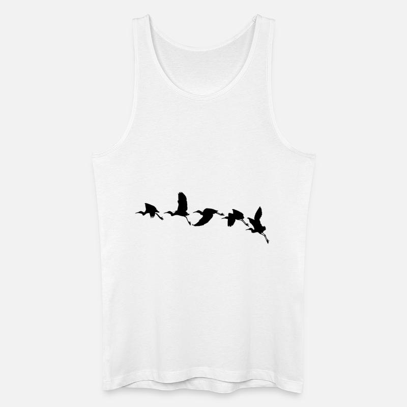 Vögel - Männer Bio Tank Top - Weiß