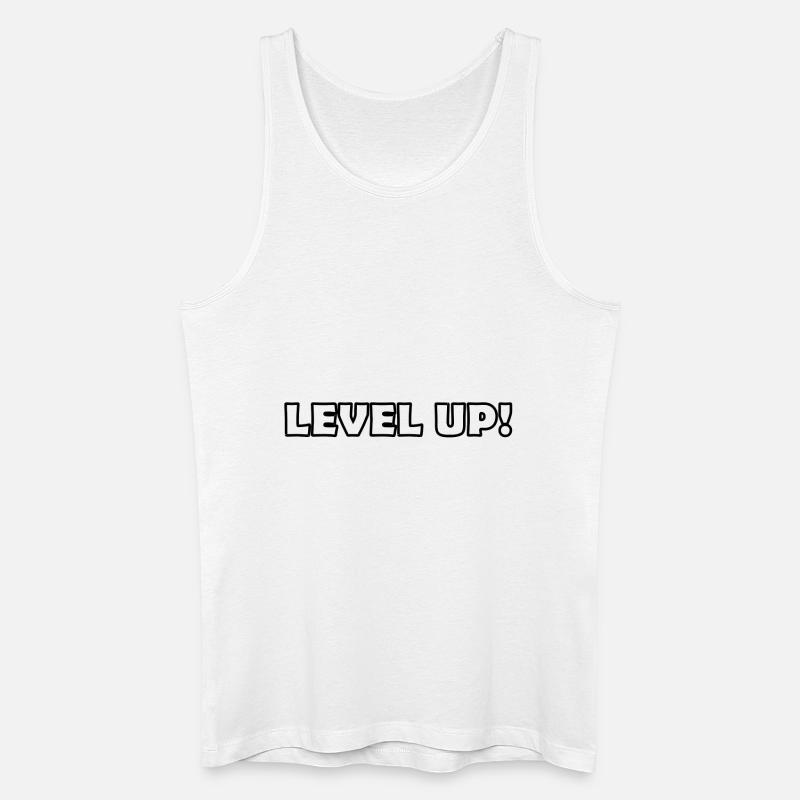 level up - Männer Bio Tank Top - Weiß