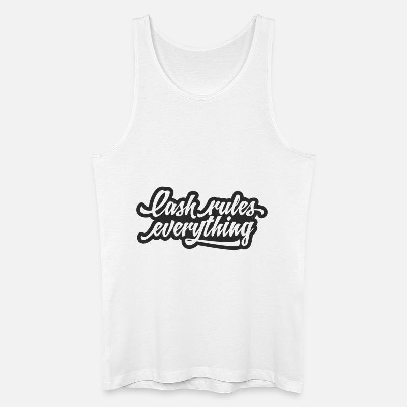 Cash rules everything - Männer Bio Tank Top - Weiß