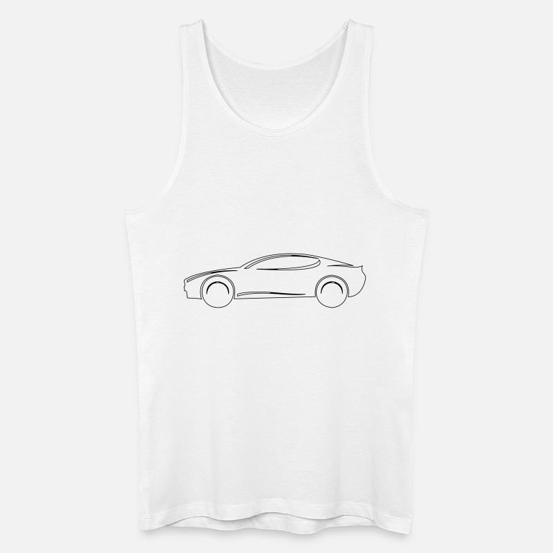 Auto - Männer Bio Tank Top - Weiß