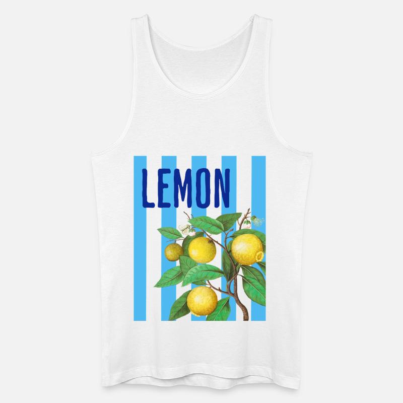 Lemon - Zitrone - Männer Bio Tank Top - Weiß