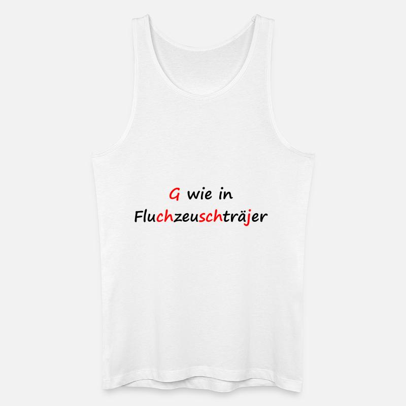 Fluchzeuschträjer Spruch / Dialekt / Kölsch - Männer Bio Tank Top - Weiß