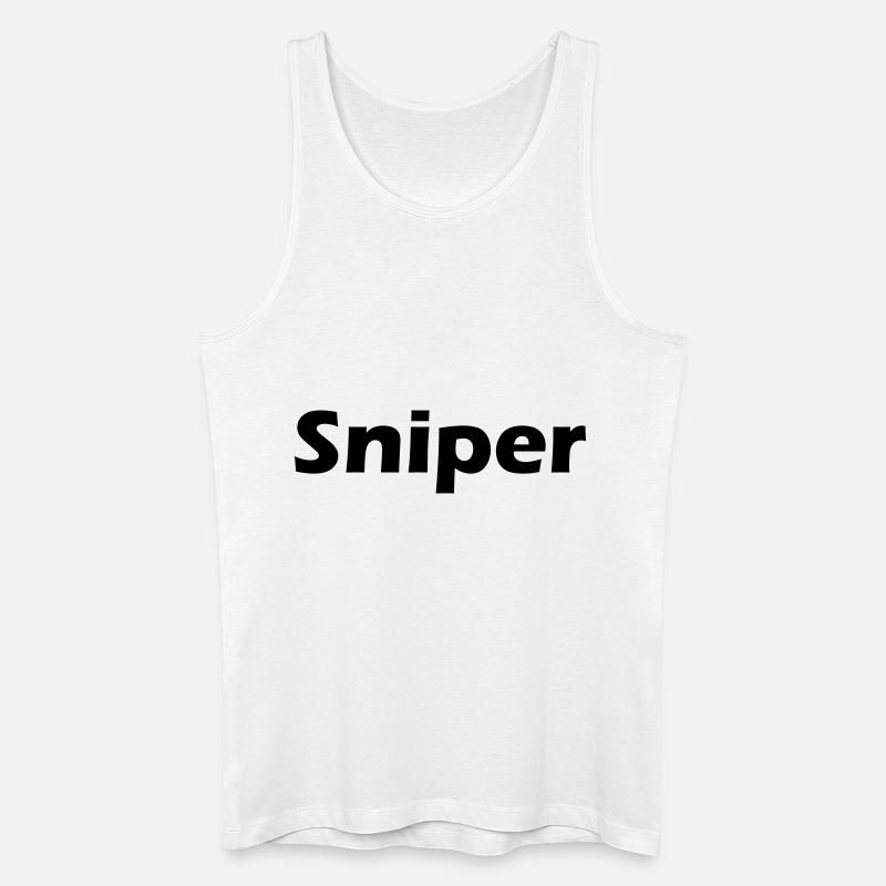 Sniper JH - Männer Bio Tank Top - Weiß