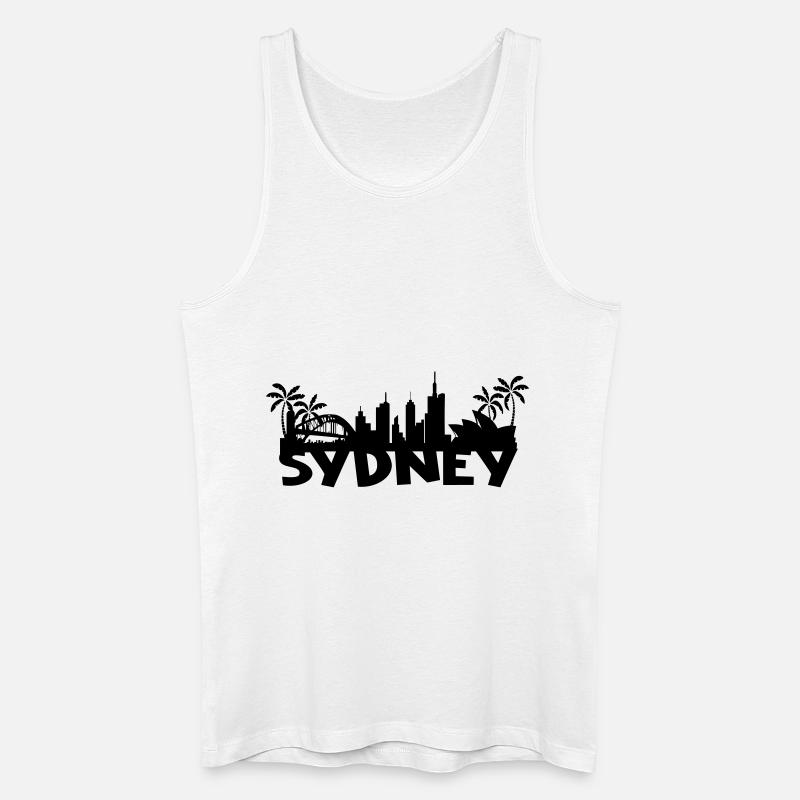 Sydney Skyline - Männer Bio Tank Top - Weiß