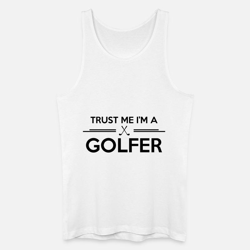 Trust me I'm a golfer - Männer Bio Tank Top - Weiß