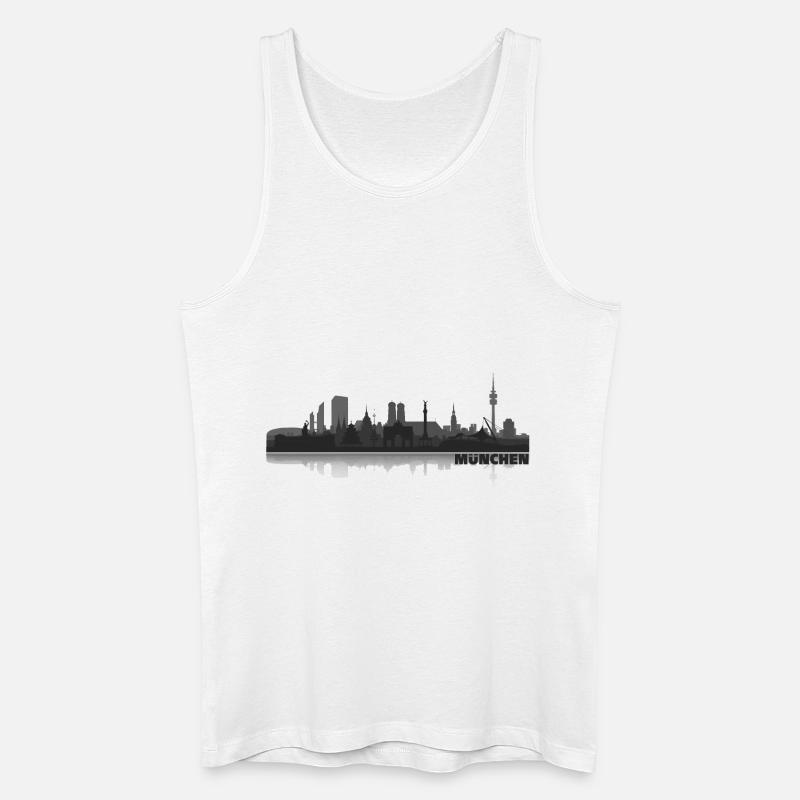munich02 - Männer Bio Tank Top - Weiß