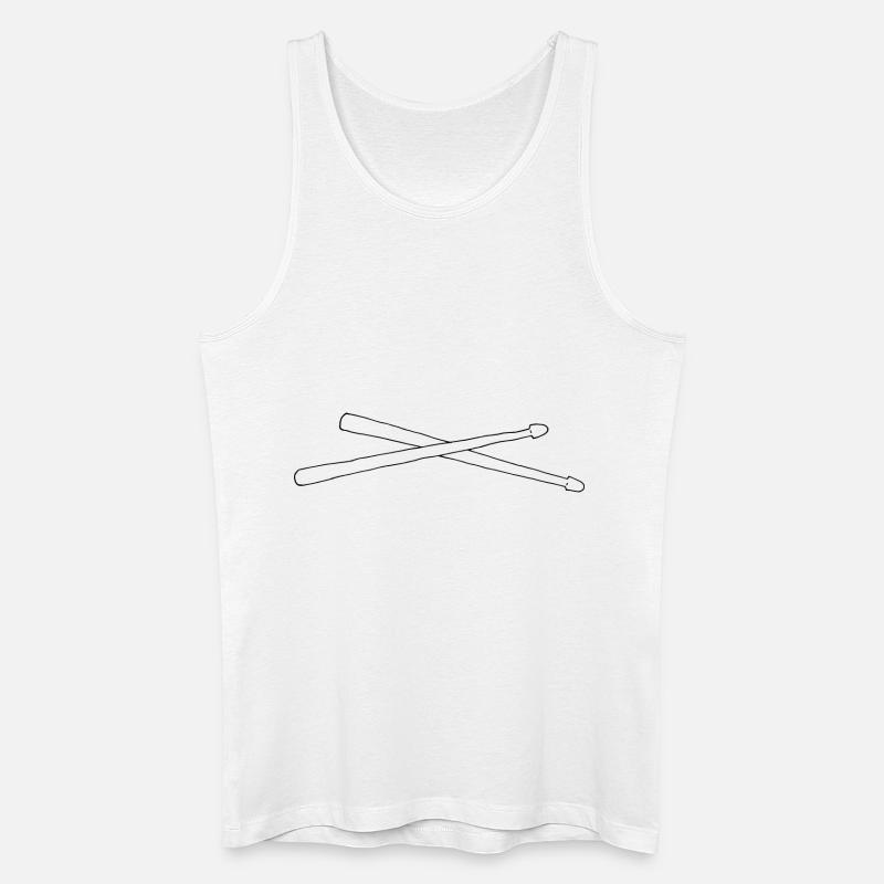 Drumsticks - Männer Bio Tank Top - Weiß