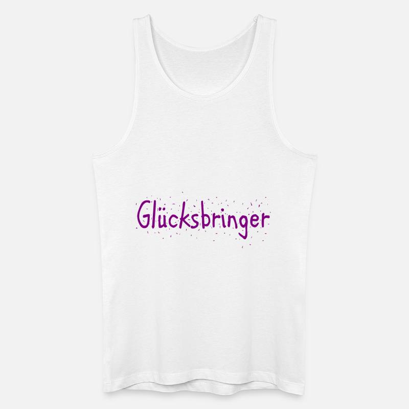 Glücksbringer - Männer Bio Tank Top - Weiß