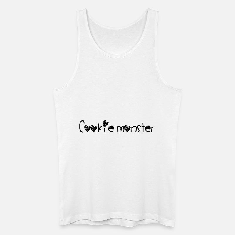 Cookie Monster - Männer Bio Tank Top - Weiß