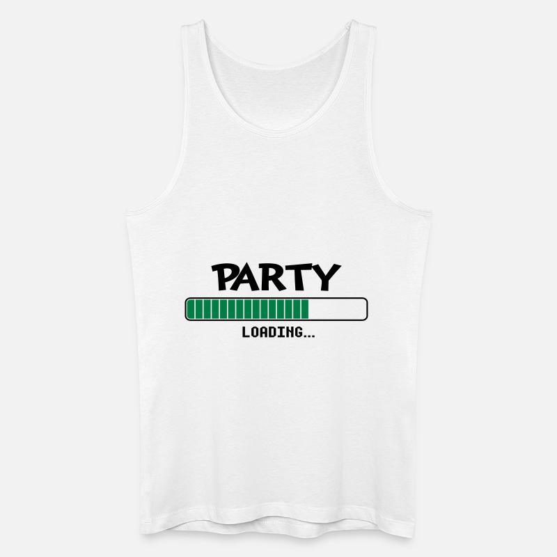 Party loading loading bar - Men’s Organic Tank Top - white