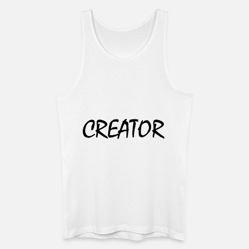 Creator - Männer Bio Tank Top - Weiß