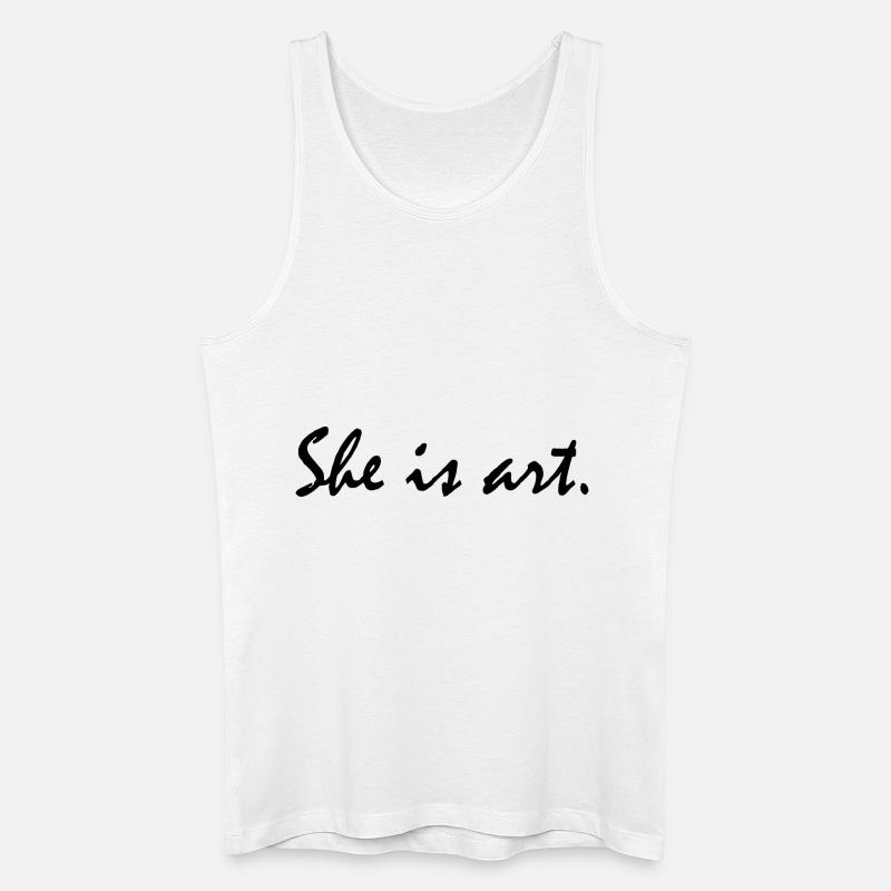 She is art - Männer Bio Tank Top - Weiß