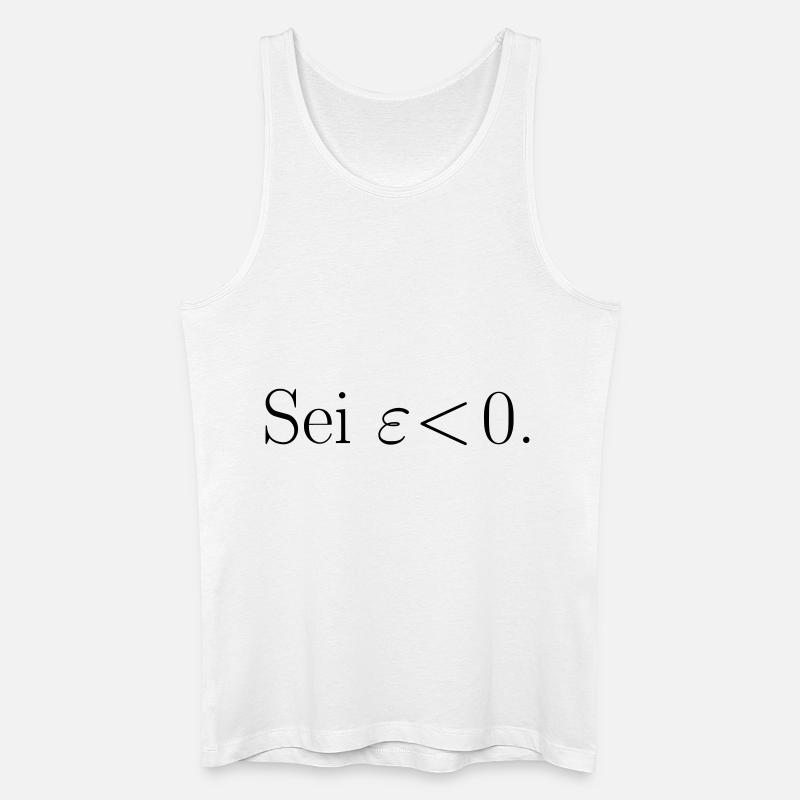 Sei epsilon < 0. Geschenk Idee - Männer Bio Tank Top - Weiß