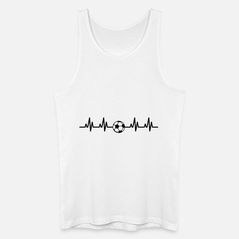 Fussball EKG - Männer Bio Tank Top - Weiß