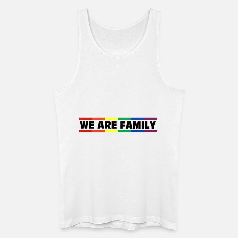 We are Family - Rainbow&Pride - Männer Bio Tank Top - Weiß