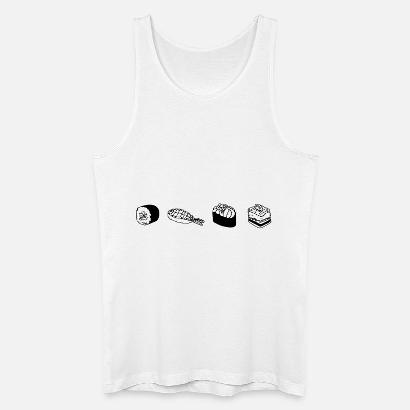Sushi - Männer Bio Tank Top - Weiß