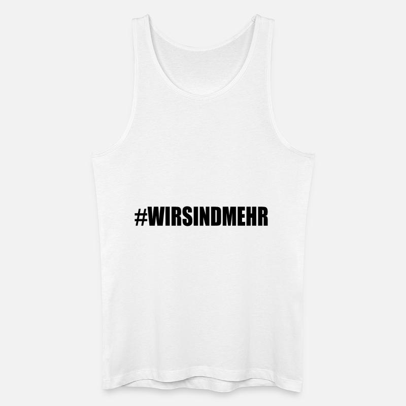 Wir sind mehr - Männer Bio Tank Top - Weiß