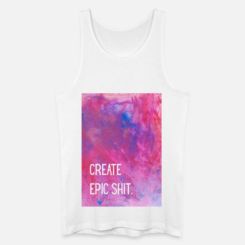 Create epic shit. - Männer Bio Tank Top - Weiß
