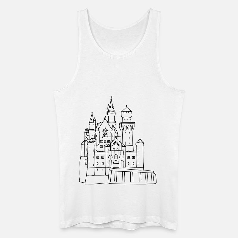 Schloss Neuschwanstein - Männer Bio Tank Top - Weiß