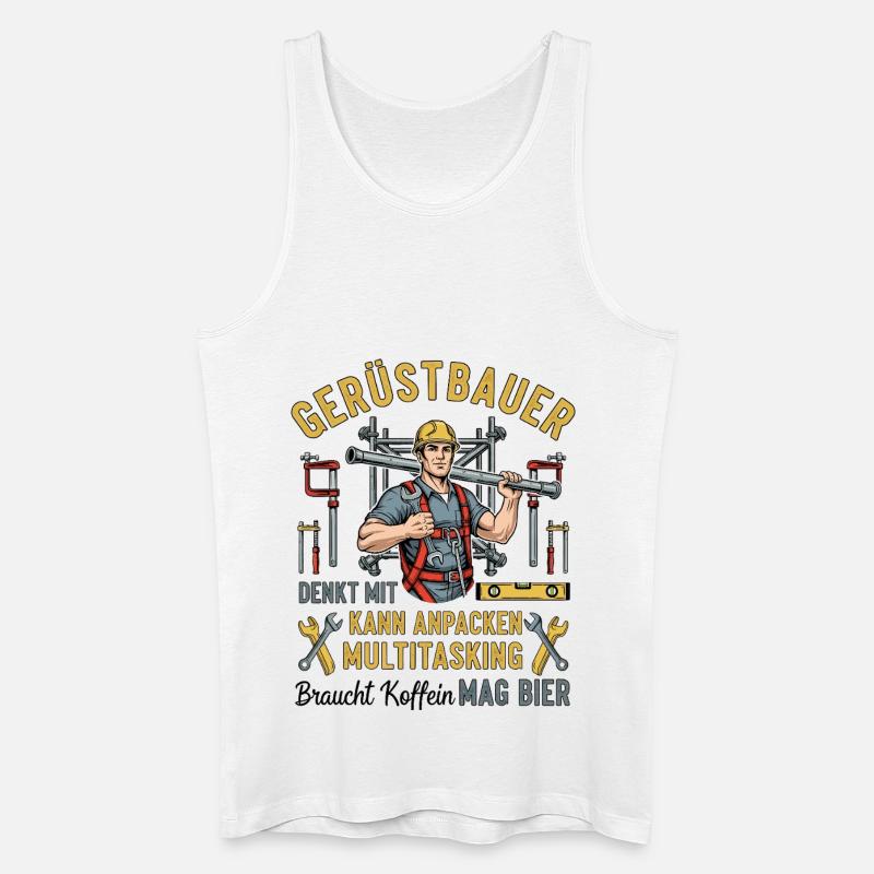 Der Gerüstbauer - Männer Bio Tank Top - Weiß