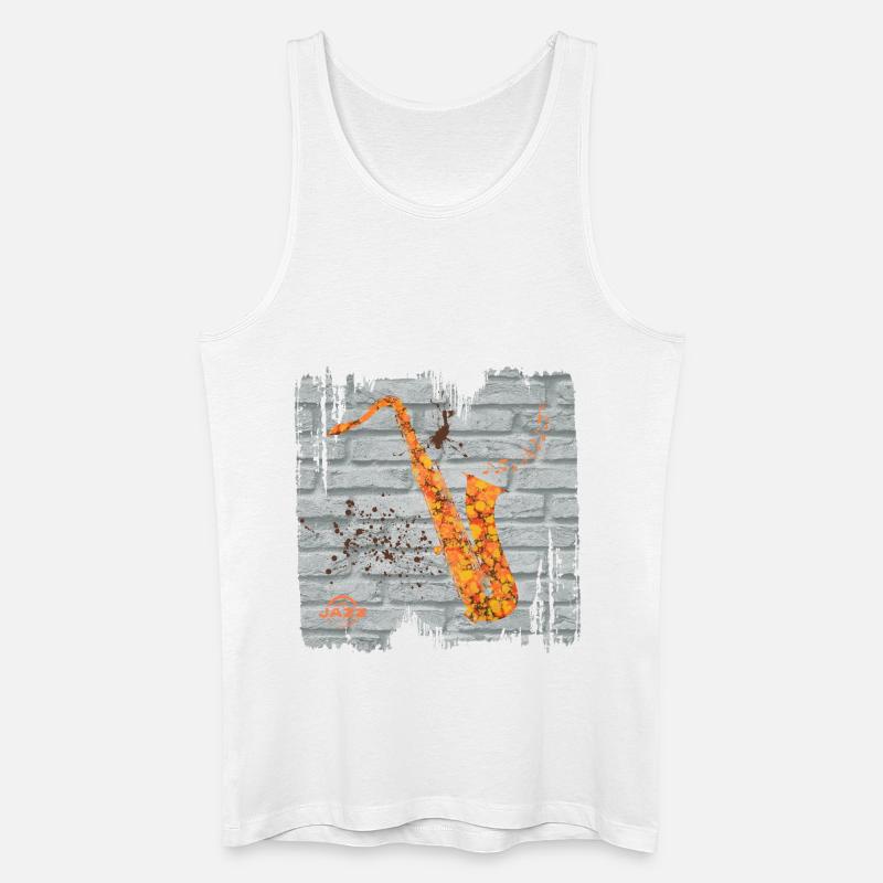 saxophon e 212 - Männer Bio Tank Top - Weiß