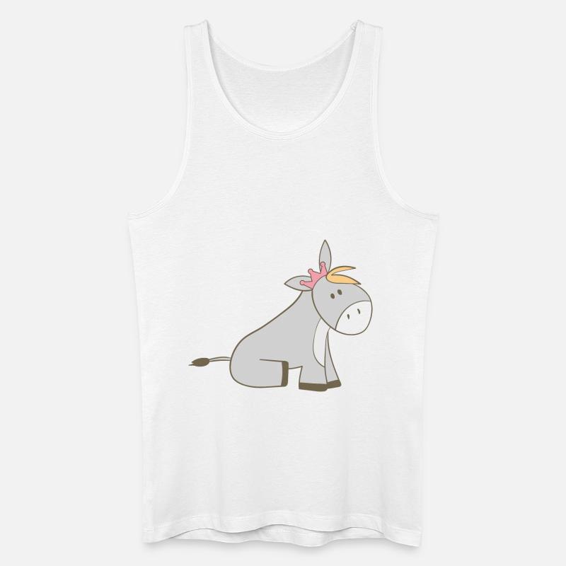 Esel - Männer Bio Tank Top - Weiß