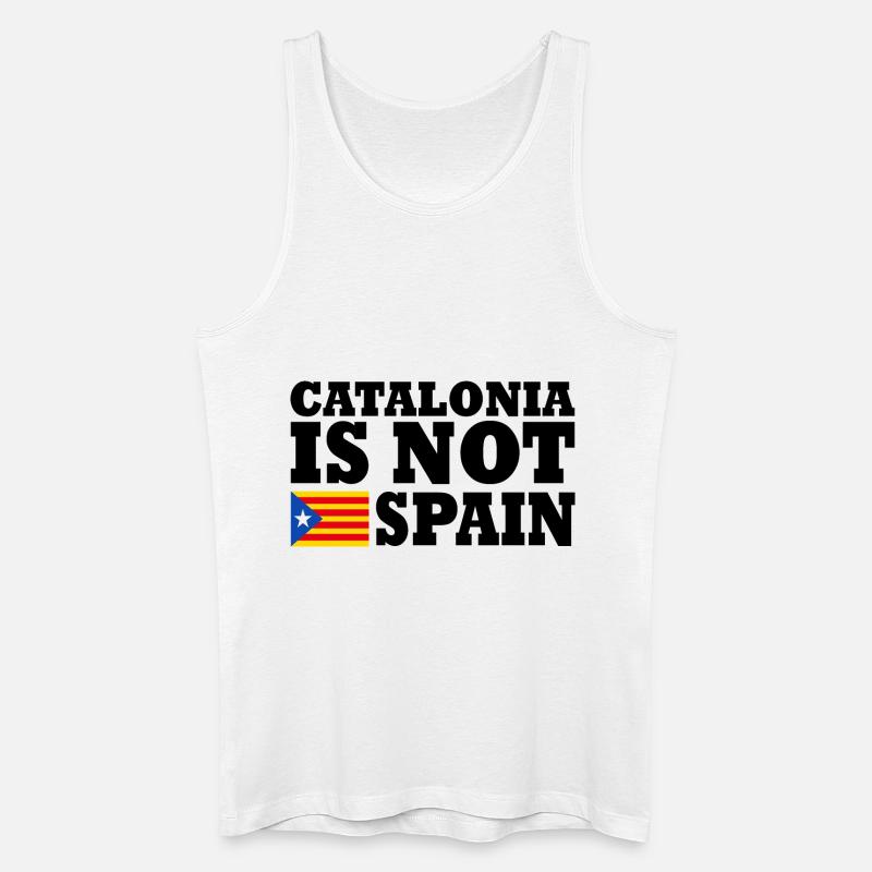 catalonia is not spain - Männer Bio Tank Top - Weiß