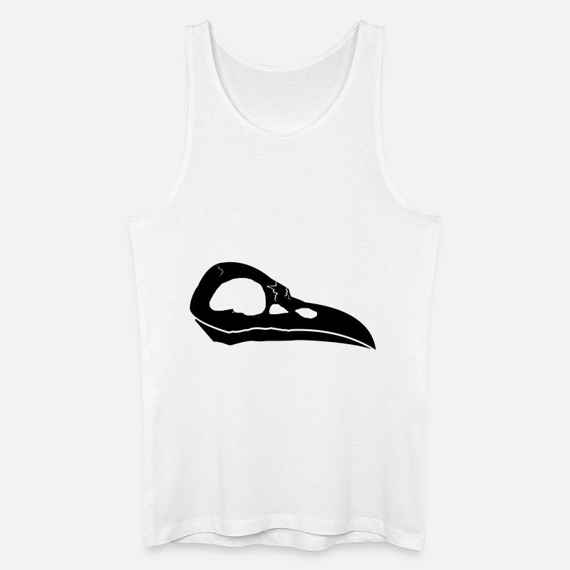 Rabenschädel | Crow Skull - Männer Bio Tank Top - Weiß