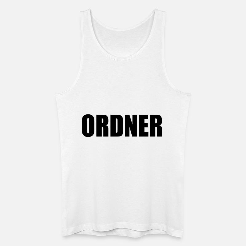 Ordner - Männer Bio Tank Top - Weiß