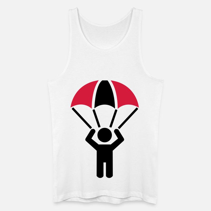 Fallschirm - Männer Bio Tank Top - Weiß