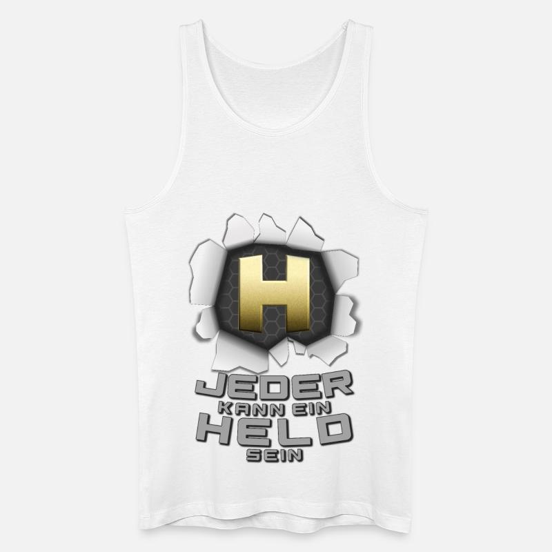Jeder kann ein Held sein - Männer Bio Tank Top - Weiß