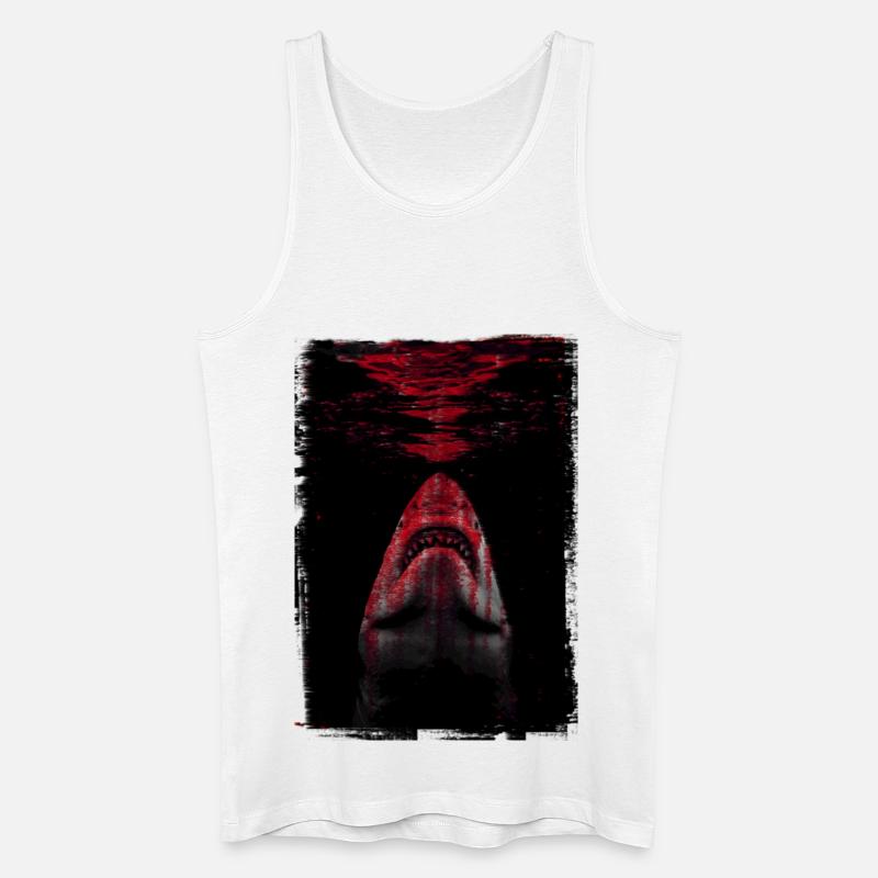 Der Hai - Männer Bio Tank Top - Weiß