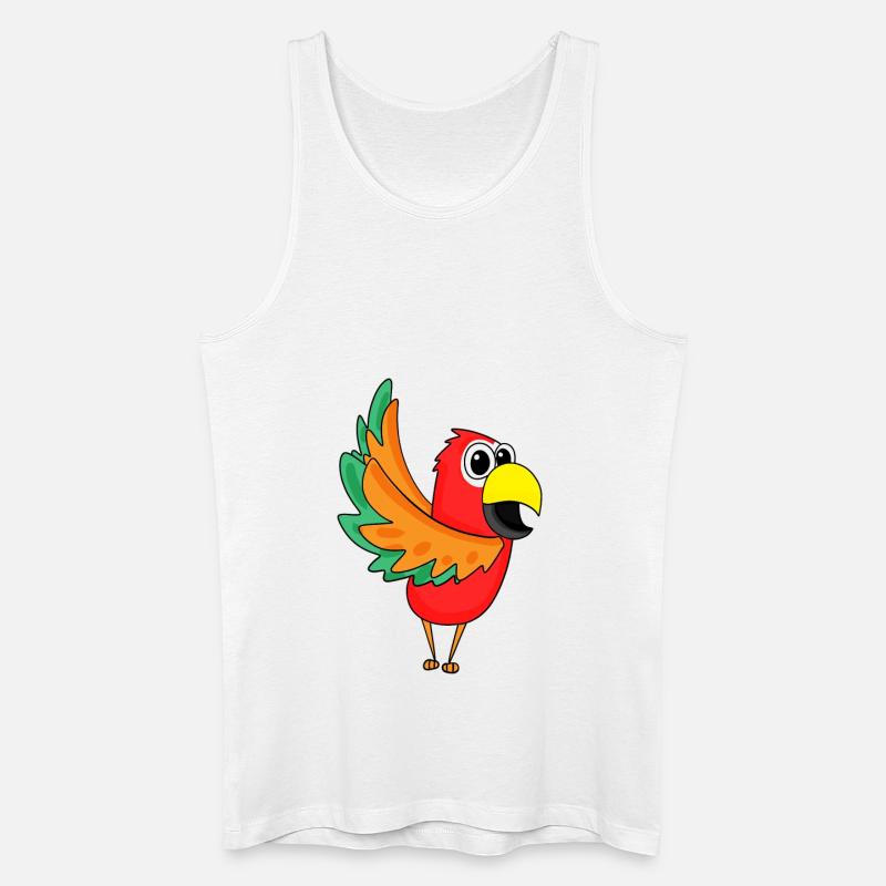 Papagei Dschungel - Männer Bio Tank Top - Weiß