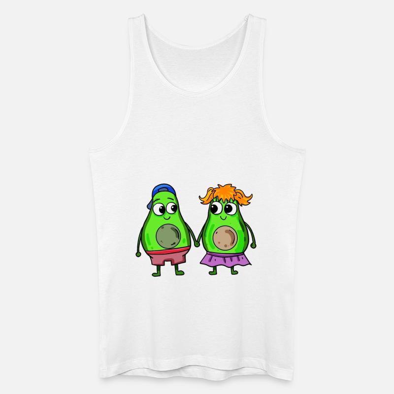 Avocado Paar - Männer Bio Tank Top - Weiß