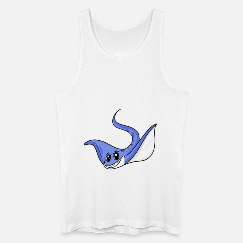 Stachelrochen - Männer Bio Tank Top - Weiß