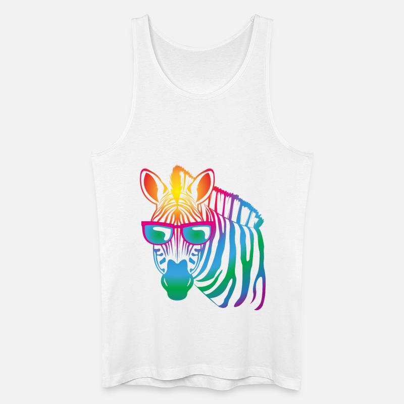 cool Zebra - Männer Bio Tank Top - Weiß