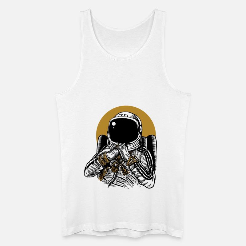 Space Dee Jay - Männer Bio Tank Top - Weiß