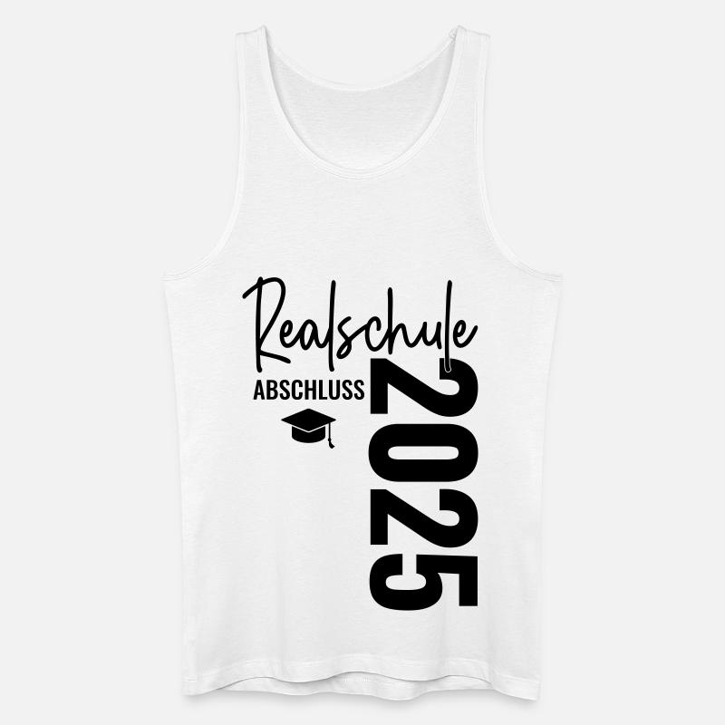 Abschluss 2025 Realschule - Männer Bio Tank Top - Weiß