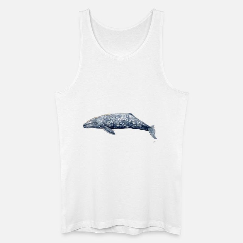 Grauwal - Baleine grise - Grauwal - Männer Bio Tank Top - Weiß