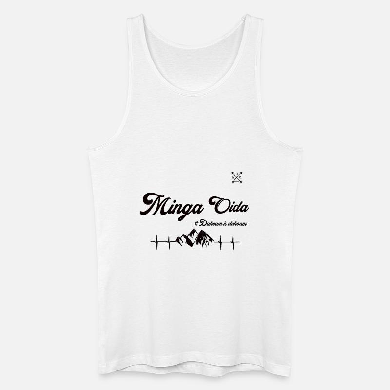 Minga Oida Stuff - Männer Bio Tank Top - Weiß